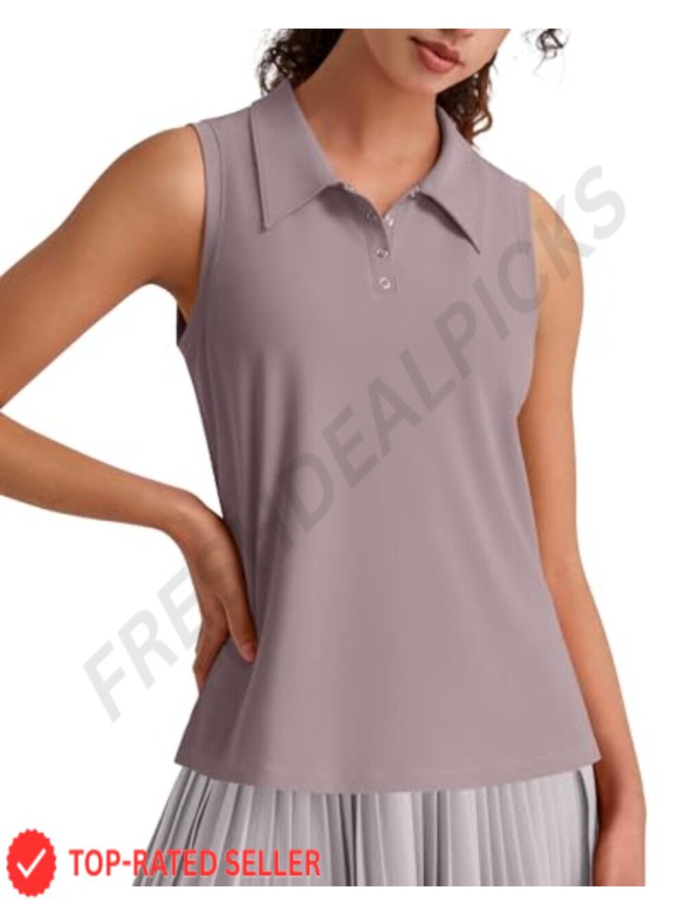 Women's Sleeveless Golf Polo Tank Top UPF 50+ Quick Dry 4-Way Stretch